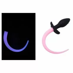 Kinky Puppy Plug Queue De Chien Phosphorescent Luminous Puppy 8 X 3.2cm Rose Fluo -GODES EN SILICONE Soldes plug queue de chien phosphorescent luminous puppy 8 x 32cm rose fluo 1