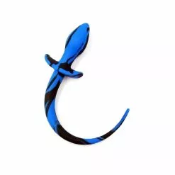 Kinky Puppy Plug Queue De Chien Silicone 7.5 X 3.1cm Noir-Bleu