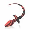 Kinky Puppy Plug Queue De Chien Silicone 7.5 X 3.1cm Noir-Rouge