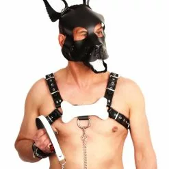 The Red PUPPY OS EN CUIR BLANC