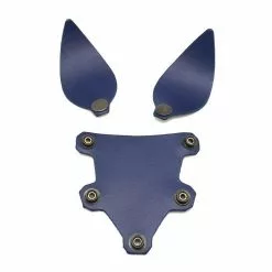 The Red PUPPY SET OREILLES ET LANGUE EN CUIR BLEU