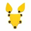 The Red PUPPY SET OREILLES ET LANGUE EN CUIR JAUNE -GODES EN SILICONE Soldes puppy set oreilles et langue en cuir jaune