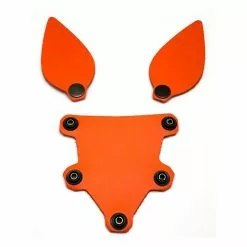 The Red PUPPY SET OREILLES ET LANGUE EN CUIR ORANGE