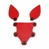 The Red PUPPY SET OREILLES ET LANGUE EN CUIR ROUGE