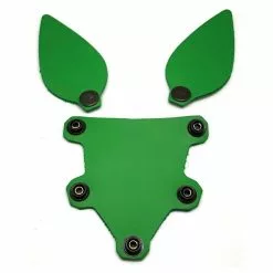 The Red PUPPY SET OREILLES ET LANGUE EN CUIR VERT