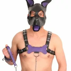 The Red PUPPY SET OREILLES ET LANGUE EN CUIR VIOLET -GODES EN SILICONE Soldes puppy set oreilles et langue en cuir violet 2