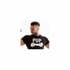 Generique T-shirt Pup Noir-Blanc -GODES EN SILICONE Soldes t shirt pup noir blanc 2