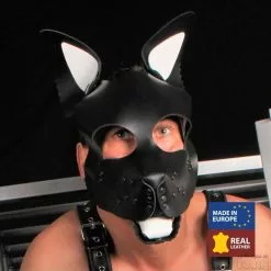 The Red Véritable Masque En Cuir PUPPY Blanc