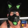 The Red Véritable Masque En Cuir PUPPY Vert -GODES EN SILICONE Soldes veritable masque en cuir puppy vert